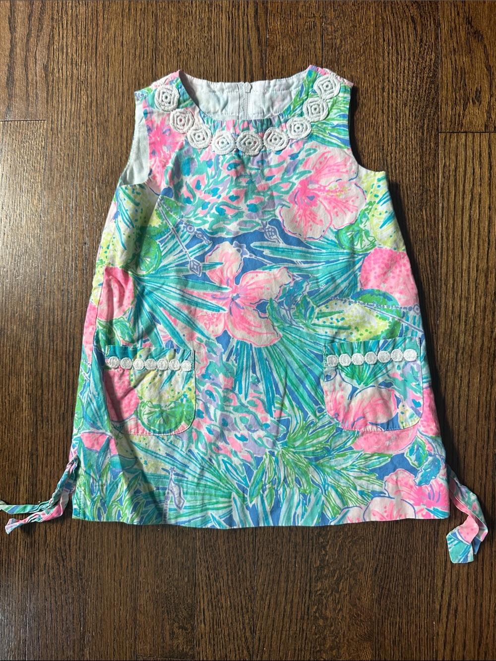 Lilly Pulitzer Girls Floral Tank Dress in Pink, Blue, Green